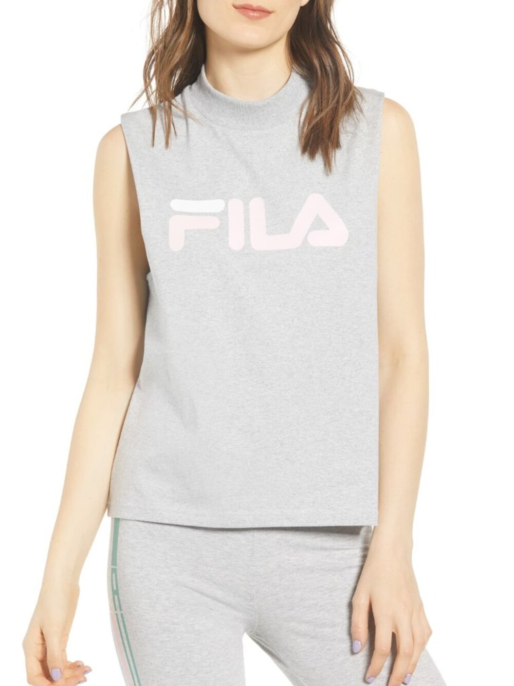 Fila Womens Activewear Helena Logo Sleeveless T-Shirt